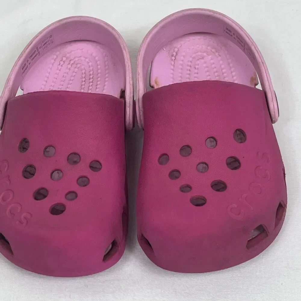 Crocs Girls  Electro Clogs Water Shoe Pink Size C8